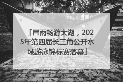 冒雨畅游太湖，2025年第四届长三角公开水域游泳锦标赛落幕