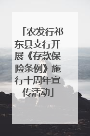 农发行祁东县支行开展《存款保险条例》施行十周年宣传活动