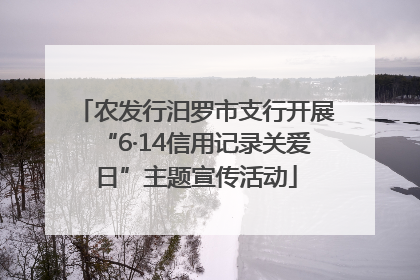 农发行汨罗市支行开展“6·14信用记录关爱日”主题宣传活动