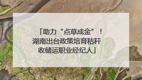 助力“点草成金”！湖南出台政策培育秸秆收储运职业经纪人