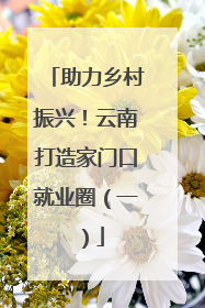 助力乡村振兴！云南打造家门口就业圈（一）