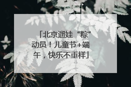 北京遛娃“粽”动员！儿童节+端午，快乐不重样