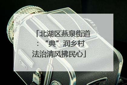 北湖区燕泉街道：“典”润乡村 法治清风拂民心