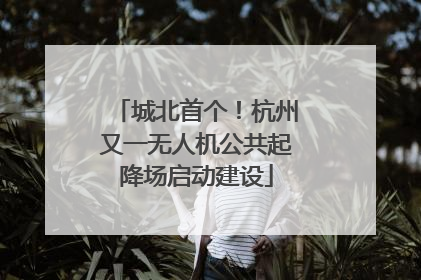城北首个！杭州又一无人机公共起降场启动建设