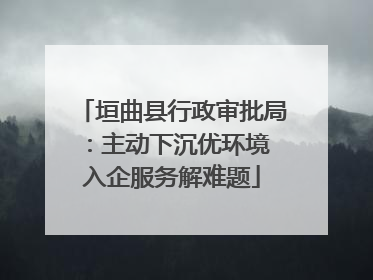 垣曲县行政审批局：主动下沉优环境 入企服务解难题