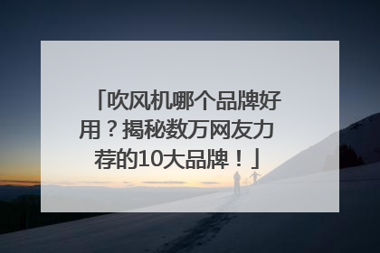 吹风机哪个品牌好用？揭秘数万网友力荐的10大品牌！