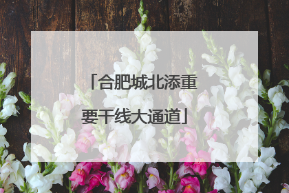 合肥城北添重要干线大通道