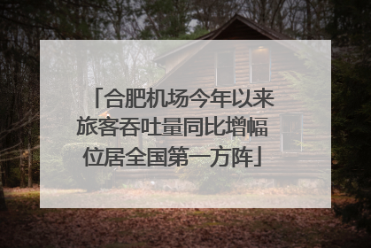 合肥机场今年以来旅客吞吐量同比增幅位居全国第一方阵