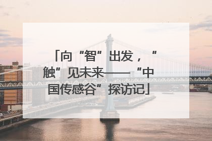 向“智”出发，“触”见未来——“中国传感谷”探访记