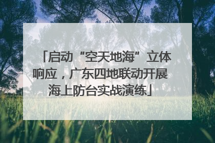 启动“空天地海”立体响应，广东四地联动开展海上防台实战演练