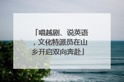 唱越剧、说英语，文化特派员在山乡开启双向奔赴
