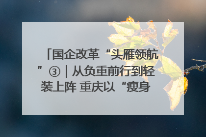 国企改革“头雁领航”③｜从负重前行到轻装上阵 重庆以“瘦身”谋“健体”