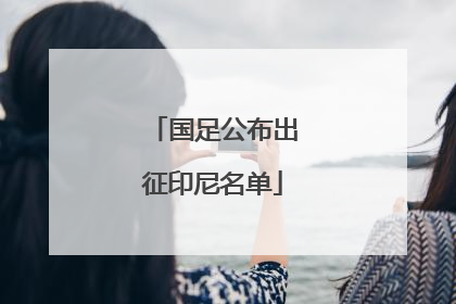 国足公布出征印尼名单