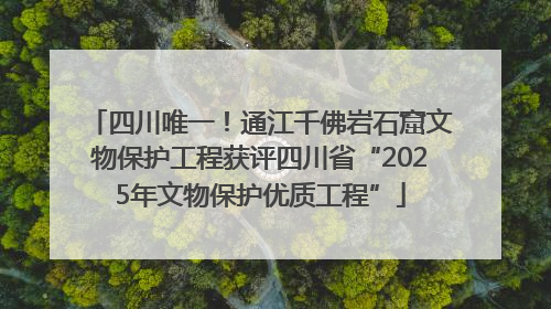 四川唯一！通江千佛岩石窟文物保护工程获评四川省“2025年文物保护优质工程”