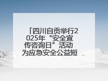四川自贡举行2025年“安全宣传咨询日”活动 为应急安全公益短视频获奖者颁奖