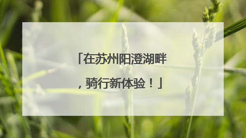 在苏州阳澄湖畔，骑行新体验！