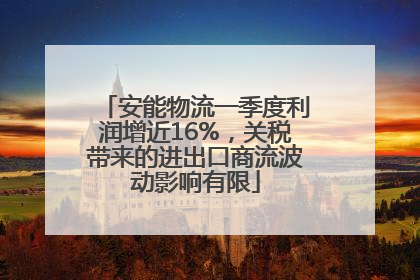 安能物流一季度利润增近16%，关税带来的进出口商流波动影响有限