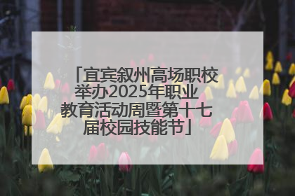 宜宾叙州高场职校举办2025年职业教育活动周暨第十七届校园技能节