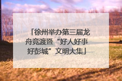 徐州举办第三届龙舟竞渡暨“好人好事好彭城”文明大集