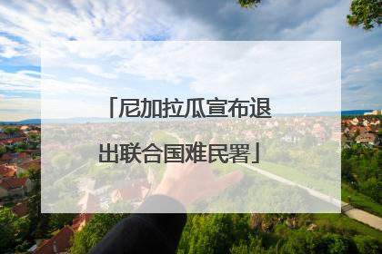 尼加拉瓜宣布退出联合国难民署