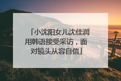 小沈阳女儿沈佳润用韩语接受采访，面对镜头从容自信