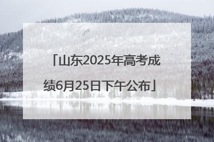 山东2025年高考成绩6月25日下午公布