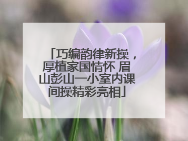 巧编韵律新操,厚植家国情怀 眉山彭山一小室内课间操精彩亮相