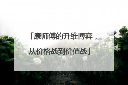 康师傅的升维博弈，从价格战到价值战
