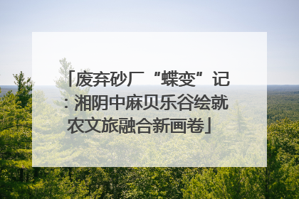 废弃砂厂“蝶变”记：湘阴中麻贝乐谷绘就农文旅融合新画卷