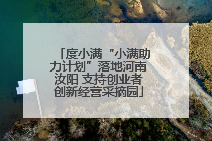 度小满“小满助力计划”落地河南汝阳 支持创业者创新经营采摘园