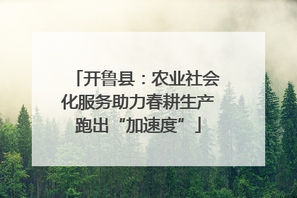 开鲁县：农业社会化服务助力春耕生产跑出“加速度”