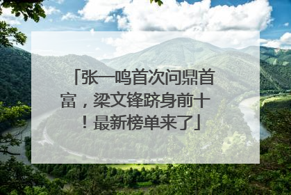张一鸣首次问鼎首富，梁文锋跻身前十！最新榜单来了