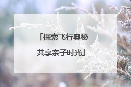 探索飞行奥秘 共享亲子时光