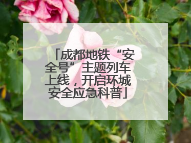 成都地铁“安全号”主题列车上线，开启环城安全应急科普