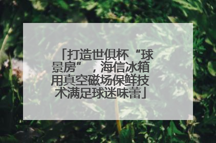 打造世俱杯“球景房”，海信冰箱用真空磁场保鲜技术满足球迷味蕾