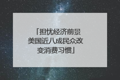 担忧经济前景 美国近八成民众改变消费习惯