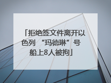 拒绝签文件离开以色列 “玛德琳”号船上8人被拘
