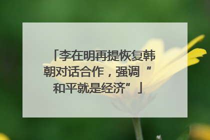 李在明再提恢复韩朝对话合作，强调“和平就是经济”