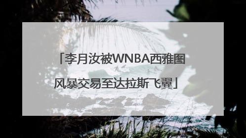 李月汝被WNBA西雅图风暴交易至达拉斯飞翼