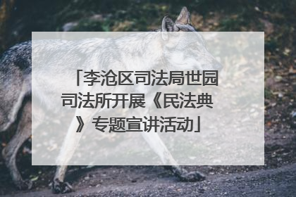 李沧区司法局世园司法所开展《民法典》专题宣讲活动