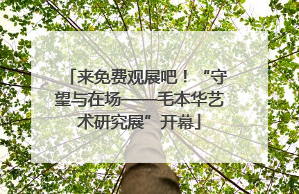 来免费观展吧！“守望与在场——毛本华艺术研究展”开幕
