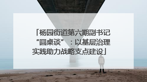 杨园街道第六期副书记“圆桌谈”：以基层治理实践助力战略支点建设