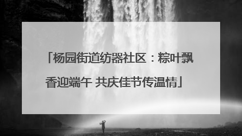 杨园街道纺器社区：粽叶飘香迎端午 共庆佳节传温情