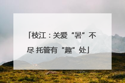 枝江：关爱“暑”不尽 托管有“趣”处