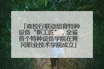 政校行联动培育特种设备“新工匠”，全省首个特种设备学院在黄冈职业技术学院成立