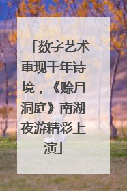 数字艺术重现千年诗境，《赊月洞庭》南湖夜游精彩上演