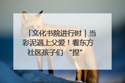 文化书院进行时｜当彩泥遇上父爱！看东方社区孩子们 “捏” 出心目中的爸爸