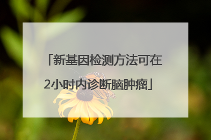 新基因检测方法可在2小时内诊断脑肿瘤