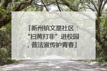 新州镇文星社区：“扫黄打非”进校园，普法宣传护青春