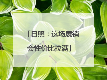 日照：这场展销会性价比拉满